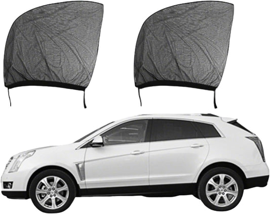 SUV Rear Window Sun Shade Screen, 2-Pack Breathable Mesh Window Covers for Back Seat, Easy Install Car Window Screens for Camping & Travel