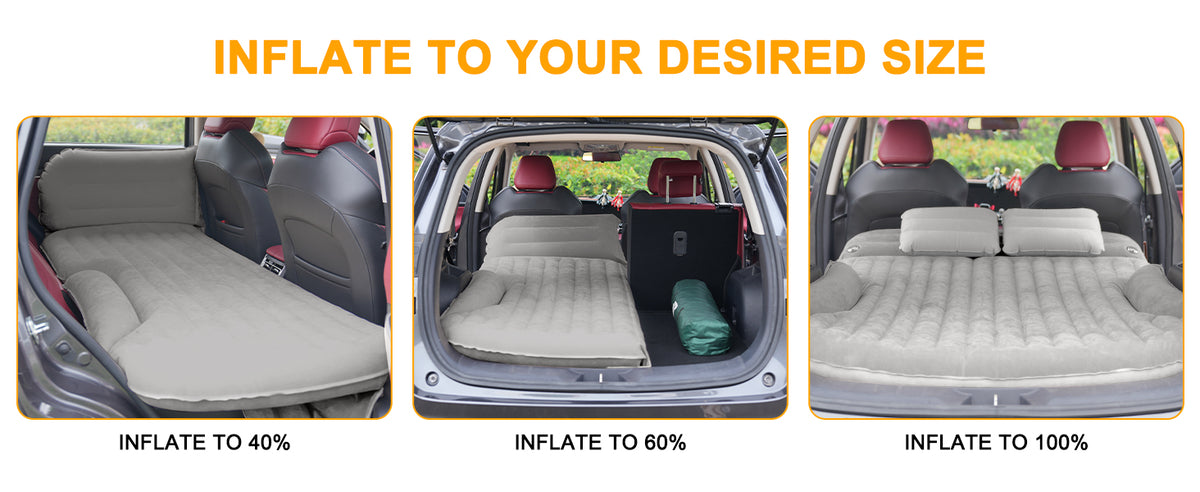 KMZ INFLATABLE CAR BED LIGHT GRAY