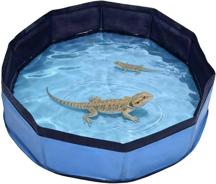 EOOQI Foldable Reptile & Small Pet Bath Pool, 19 x 3.5 in