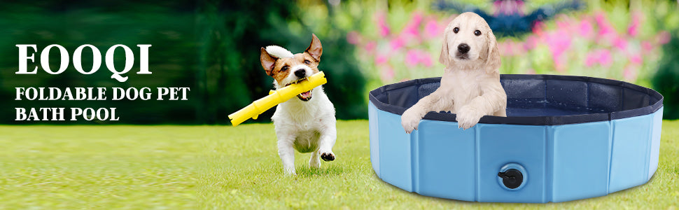 EOOQI foldable pet bath pool