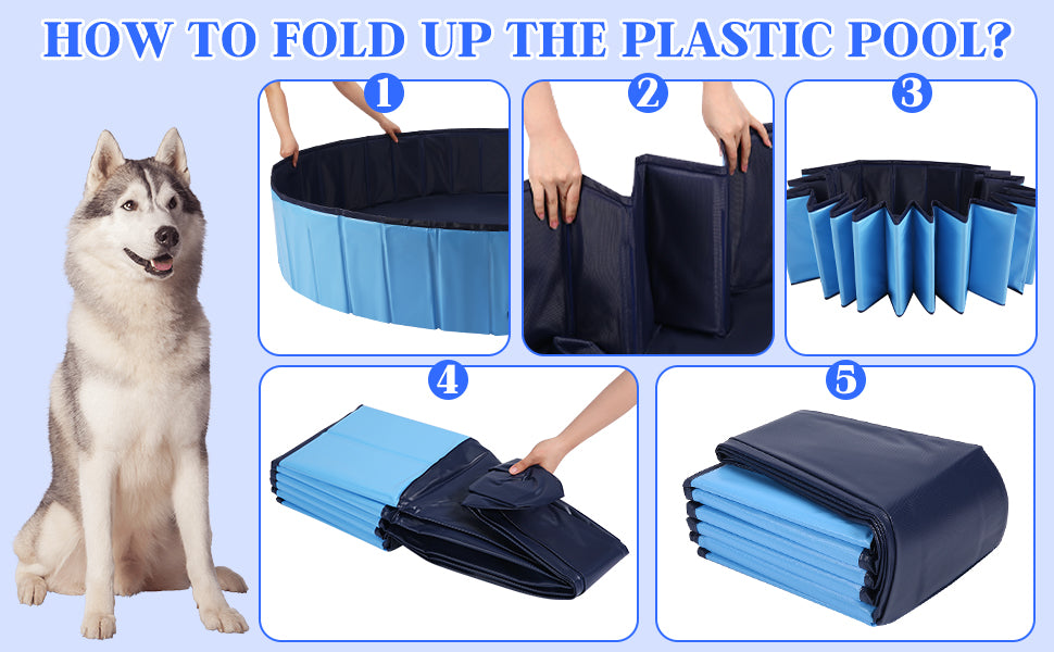 How to fold the EOOQI pet pool