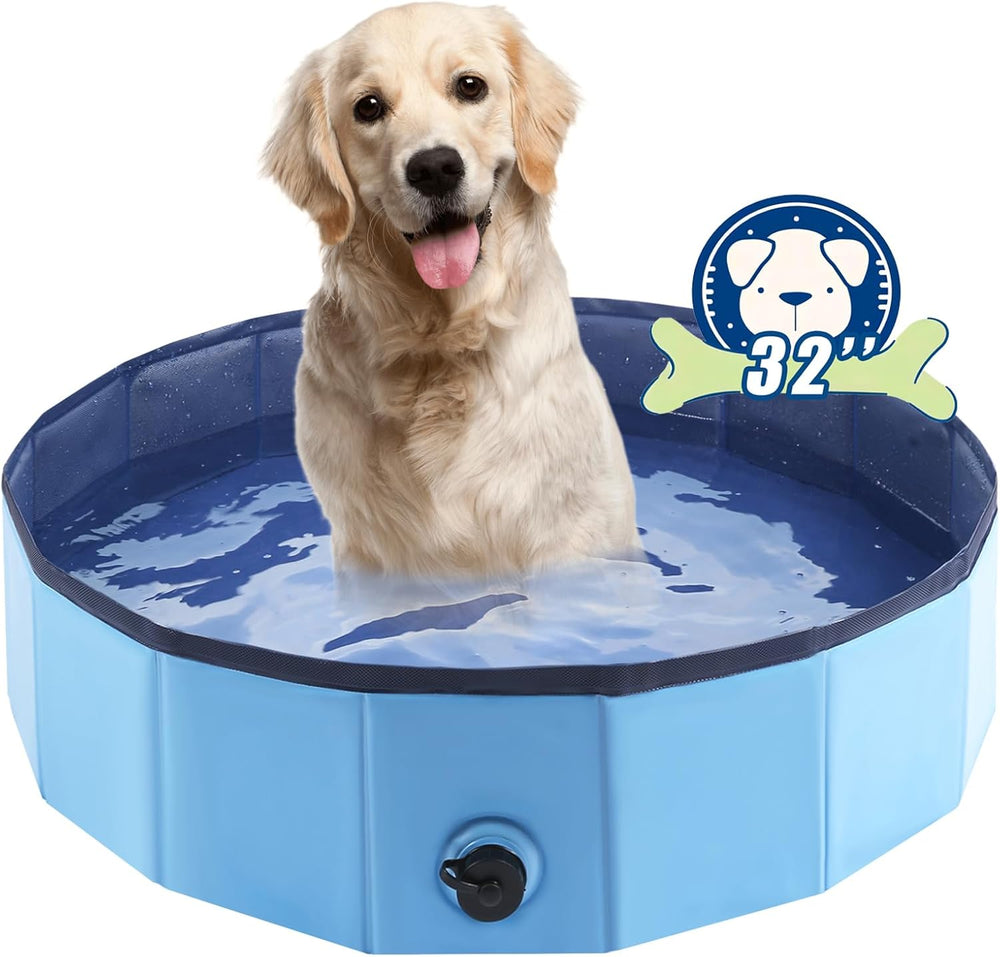 EOOQI foldable pet pool, Blue, 32"-S