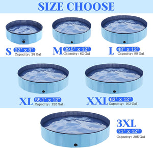 EOOQI foldable pet pool features and care, image 2