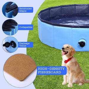 EOOQI foldable pet pool features and care, image 3
