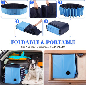 EOOQI foldable pet pool features and care, image 5
