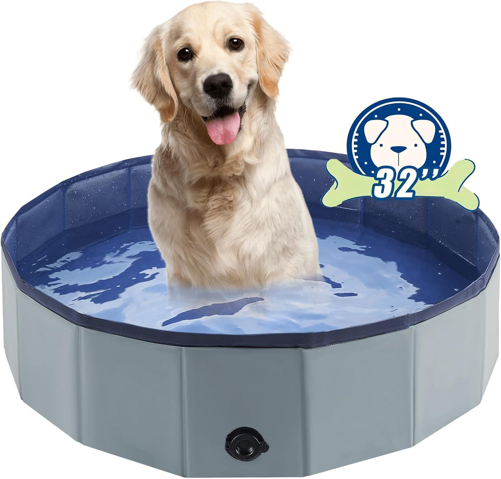 EOOQI foldable pet pool, Gray, 32"-S