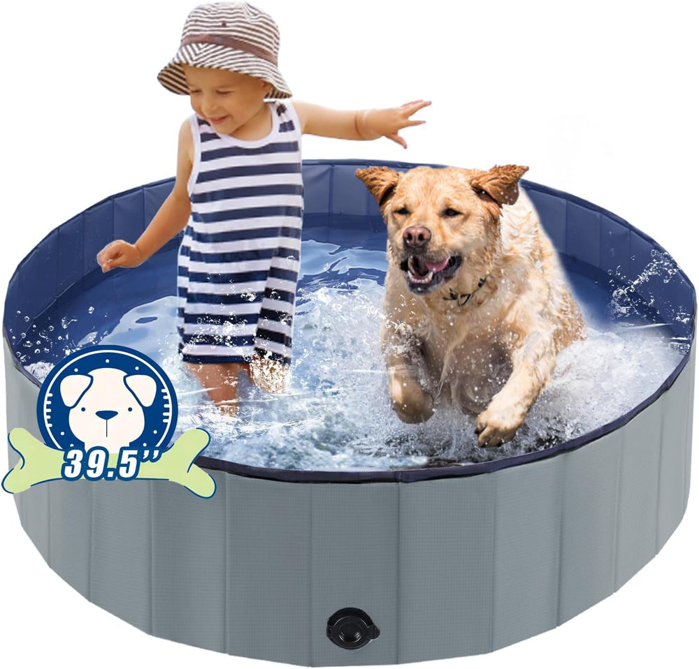 EOOQI foldable pet pool, Gray, 39.5"-M