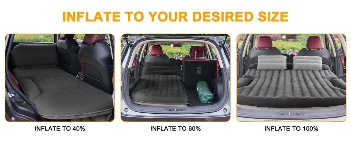KMZ SUV mattress with separately inflatable sections